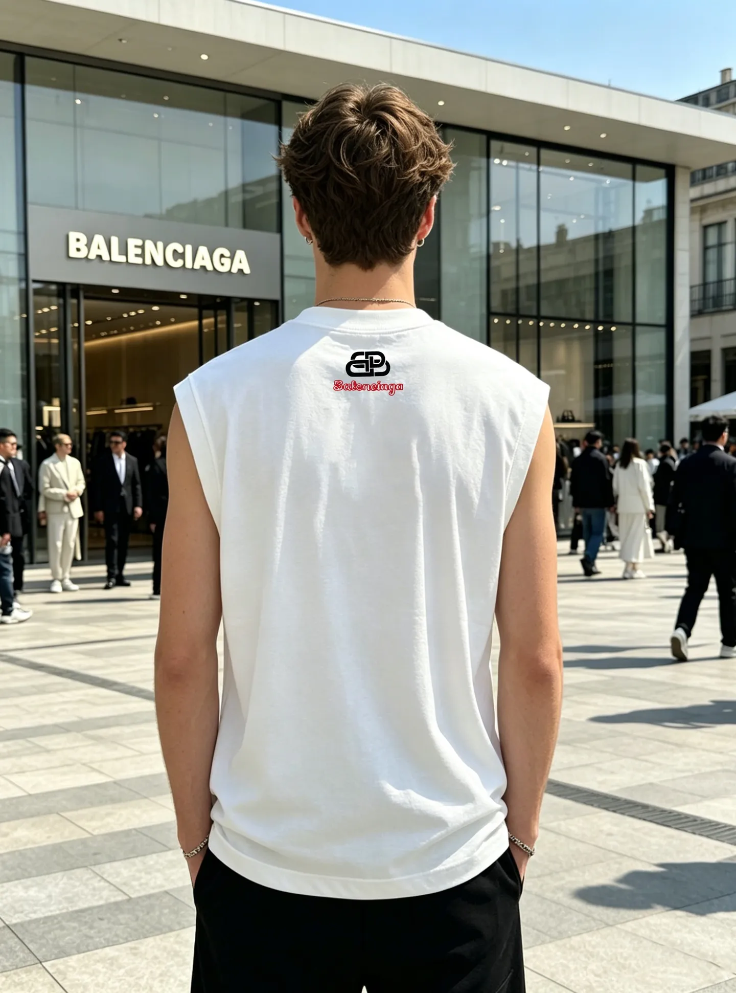 ⚜️Balenciag* New Arrival 🎽 ， . . . . ， 32 240g . Breathable！ ， . ！ ：Black.White.Gray.Sizes：S-3XL ❗️（175/145 L）